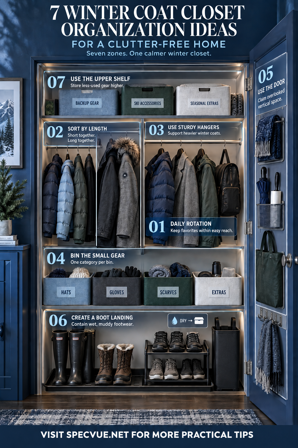 7 Winter Coat Closet Organization Ideas for a Clutter-Free Home